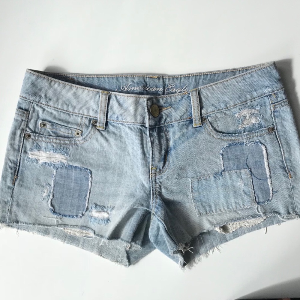 Distressed Mini Denim Shorts